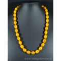Бусы из янтаря овал 11*14мм карамельный, 54см