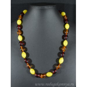 Бусы из янтаря овал 11*14мм молочно-медовый, коньячный, вишня, 54см Бусы из янтаря овал 11*14мм молочно-медовый, коньячный, вишня, 54см