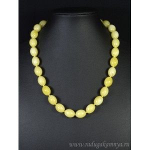 Бусы из янтаря овал 11*14мм молочный, 47см Бусы из янтаря овал 11*14мм молочный, 47см