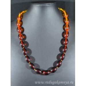 Бусы из янтаря рис 13*19мм радуга лимонно-вишневый, 54см Бусы из янтаря рис 13*19мм радуга лимонно-вишневый, 54см
