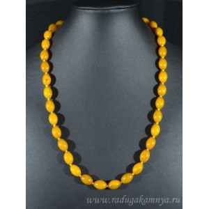 Бусы из янтаря рис 9*13мм карамельный, 54см Бусы из янтаря рис 9*13мм карамельный, 54см