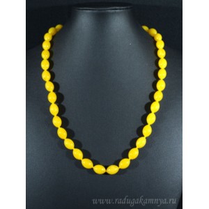 Бусы из янтаря рис 9*13мм медово-молочный, 53см