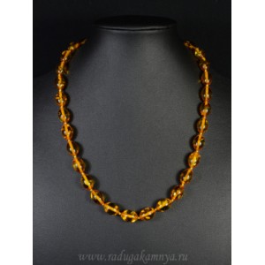 Бусы из янтаря рис 9*13мм медовый, 47см