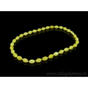 Бусы из янтаря рис 9*13мм молочно-медовый, 48см