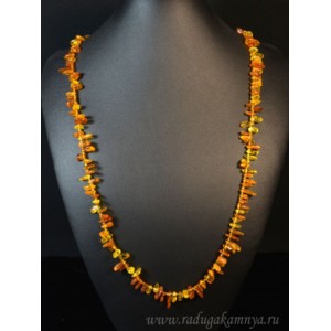 Бусы из янтаря рожки медовый, св.коньячный, 77см Бусы из янтаря рожки медовый, св.коньячный, 77см