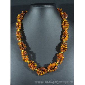 Бусы из янтаря тройные медовый, коньячный, 51см Бусы из янтаря тройные медовый, коньячный, 51см