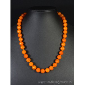 Бусы из янтаря шарик 10мм карамельный, 45см