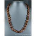 Бусы из янтаря шарик 10мм коньячный, 53см