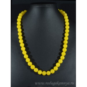 Бусы из янтаря шарик 10мм медовый, 51см