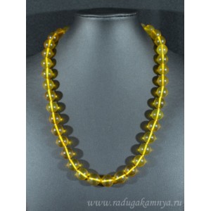 Бусы из янтаря шарик 12мм лимонный, 54см Бусы из янтаря шарик 12мм лимонный, 54см