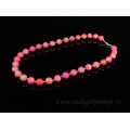 Бусы из варисцита шарик 12мм розовый яркий, 50см