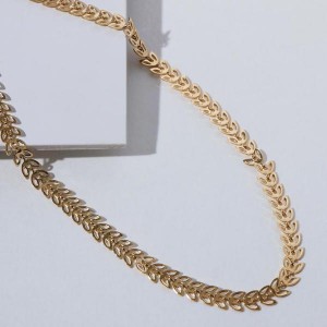 Колье-чокер "Металлика" лепестки, цвет золото, L=30