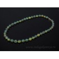 Бусы из хрусталя тонированного шарик 10мм зелёный, 50см