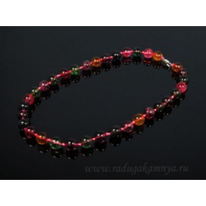 Бусы из хрусталя тонированного шарик 12мм ассорти, 48см