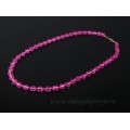 Бусы из хрусталя шарик матово-прозрачный 8мм фуксия, 50см