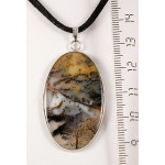 Кулон из агата мохового, овал 40х25мм