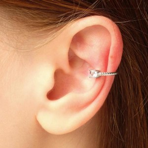 Серьга "Каффа" драгоценность, цвет белый, цвет серебристый