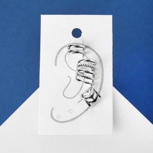 Серьги "Каффы" набор 3 шт, линии, цвет золото