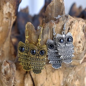 Серьги металл Art совушка, цвет МИКС Серьги металл Art совушка, цвет МИКС