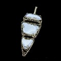 Кулон из тиманского агата, 80х42мм, нейзильбер