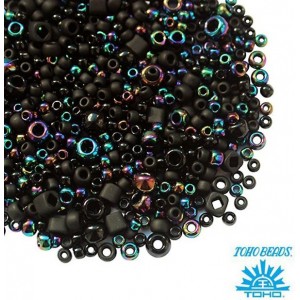 Бисер TOHO Beads Mix, цвет 3210 Borakku - Black, 10 грамм
