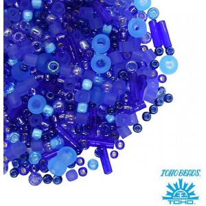 Бисер TOHO Beads Mix, цвет 3230 Amamizu- Blue, 10 грамм/упаковка