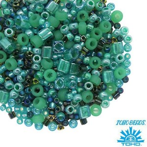 Бисер TOHO Beads Mix, цвет 3203 Take-Seafoam/Green 10 грамм/упаковка