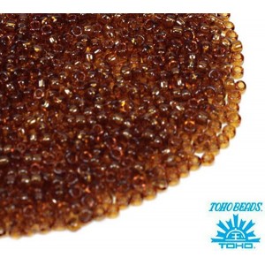 Бисер TOHO №15 цвет 0941 прозрачный коричневый ЯПОНИЯ пакет 5 граммов