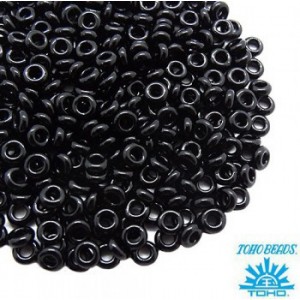 Бисер TOHO Demi Round №8 цвет 49 черный непрозрачный ЯПОНИЯ 5 граммов