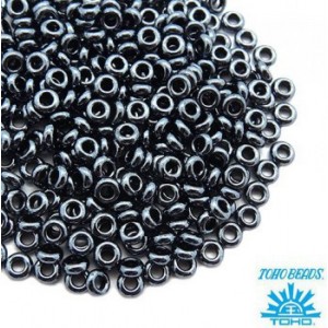 Бисер TOHO Demi Round №8 цвет 81 гематит ЯПОНИЯ 5 граммов