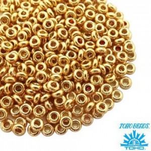 Бисер TOHO Demi Round №8 цвет PF557 золотой ЯПОНИЯ 5 граммов