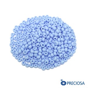 Бисер Чехия натуральный  непрозрачный, размер 08, арт. 33000, голубые  тона, 10 грамм