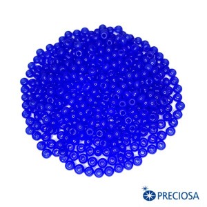 Бисер Чехия синий алебастр, размер 8, артикул 32010, 10 грамм