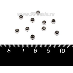 Разделитель Шарик 4 мм нержавеющая сталь, внутреннее отверстие 2 мм, 30 штук/упаковка