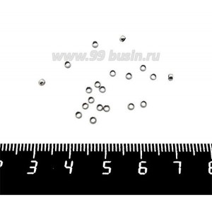 Разделители 2 мм, внутреннее отверстие 1,2 мм, нержавеющая сталь (Stainless steel), 50 штук/упаковка