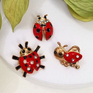 Брошь "Божья коровка" форма МИКС, цвет красно-чёрный