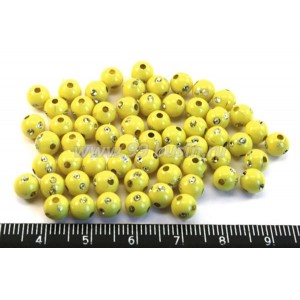 Бусины пластиковые фисташковые  Космос 6 мм, 60 шт/упак