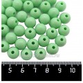 Бусины пластик 10 мм, цвет зеленая мята, 40 штук/упаковка
