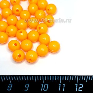 Бусины пластик 8 мм, цвет Мандариновый сорбет, 79 штук/упаковка