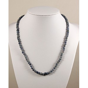 Бусы из сапфира 44см, шарик 5мм огранка