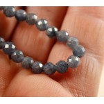 Бусы из сапфира 44см, шарик 5мм огранка