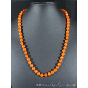 Бусы из янтаря шарик 8мм карамельный, 54см