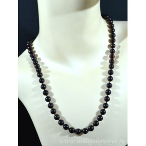 Бусы из янтаря шарик 8мм вишня, 54см