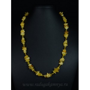 Бусы янтарные галтовка с шариком молочный, 57см Бусы янтарные галтовка с шариком молочный, 57см