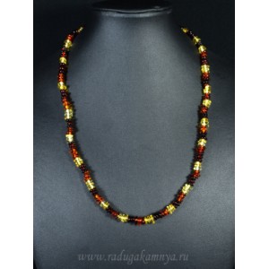 Бусы янтарные диски 7мм лимонный, коньячный, коньячный, 50см