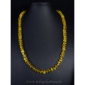 Бусы янтарные диски 8мм лимонный, 55см