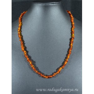 Бусы янтарные крошка коньячный, 50см