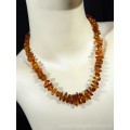 Бусы янтарные крошка св.коньячный, 46см