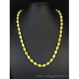 Бусы янтарные рис 7*11мм молочный, 54см Бусы янтарные рис 7*11мм молочный, 54см