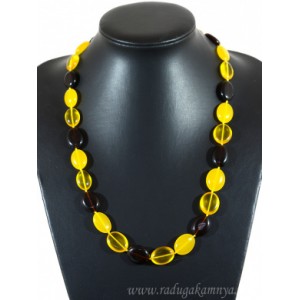 Бусы янтарные овал 13*17мм - 15*20мм медовый, медово-молочный, коньячный, 60см